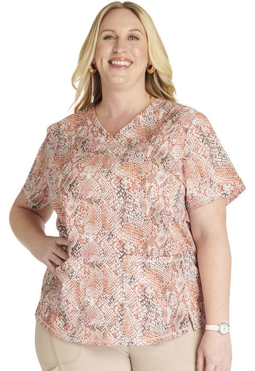 Picture of CK703 - V-Neck Print Top