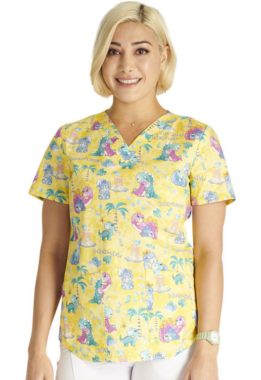 Picture of CK652 - V-Neck Print Top