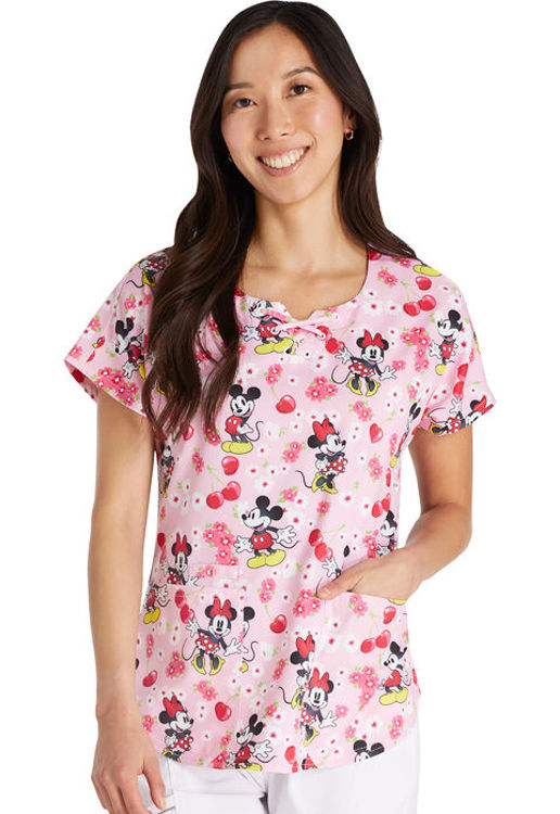 Picture of TF787 - Round Neck Print Top
