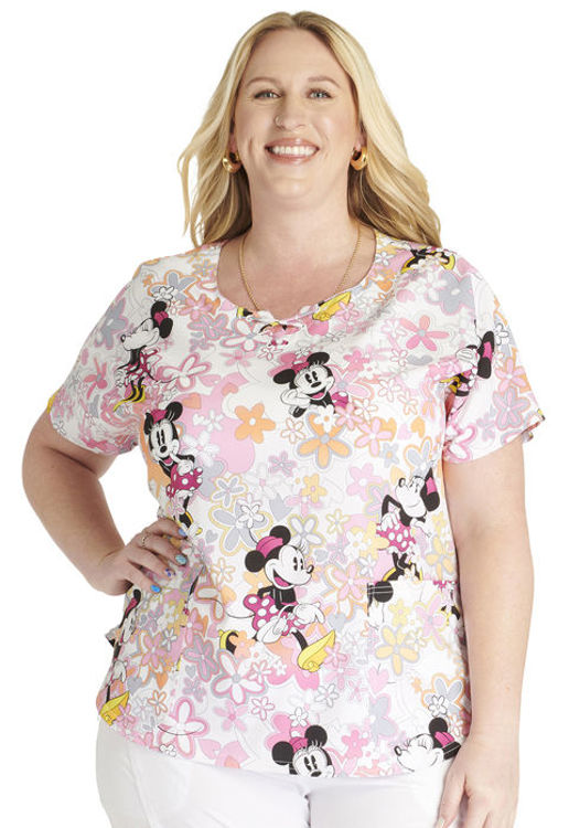 Picture of TF787 - Round Neck Print Top