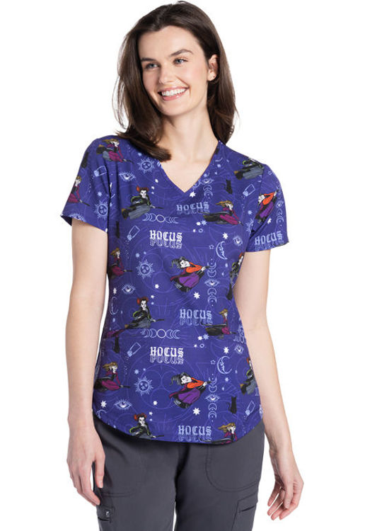 Picture of TF737 - V-Neck Print Top
