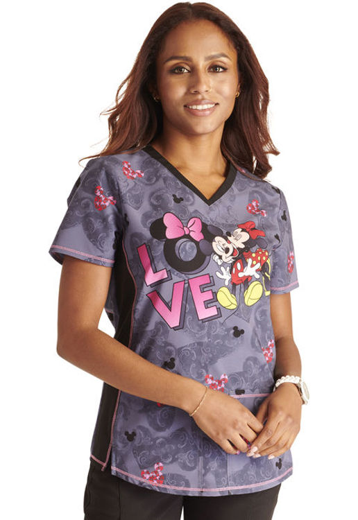Picture of TF783 - V-Neck Print Top