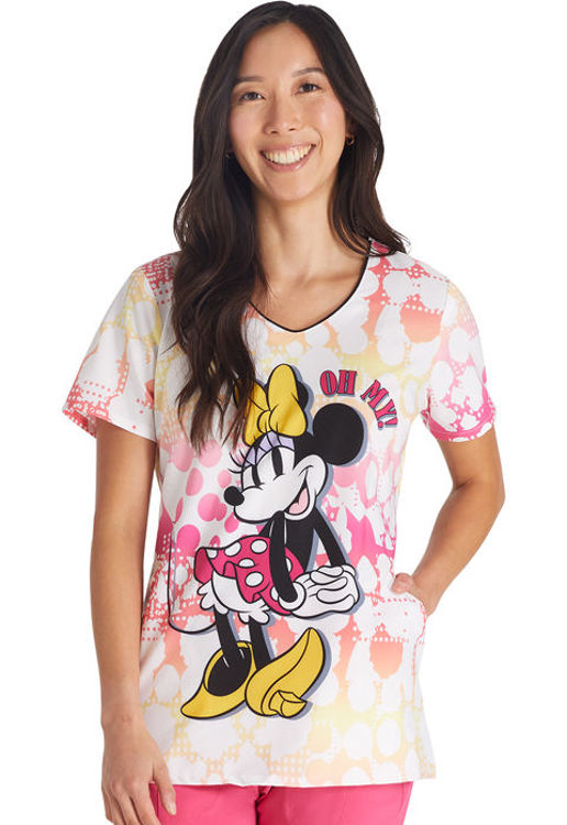 Picture of TF626 - V-Neck Print Top