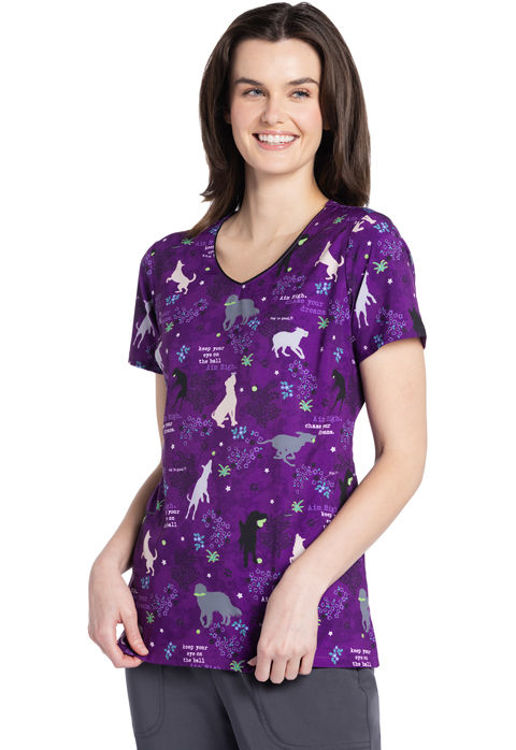Picture of TF626 - V-Neck Print Top