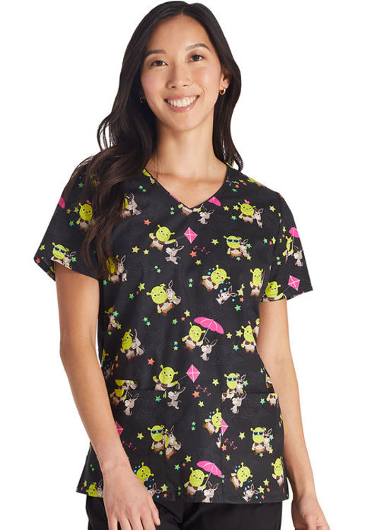 Picture of TF614 - V-Neck Print Top