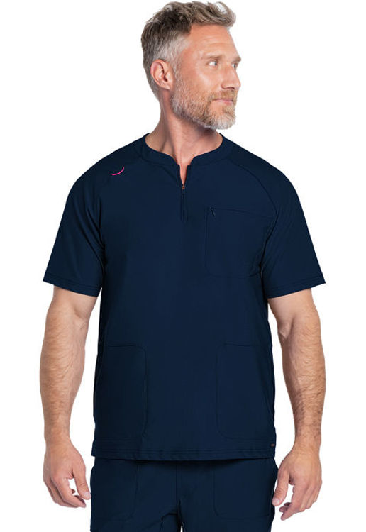 Picture of CK812 - Men's Quarter Zip Henley Top