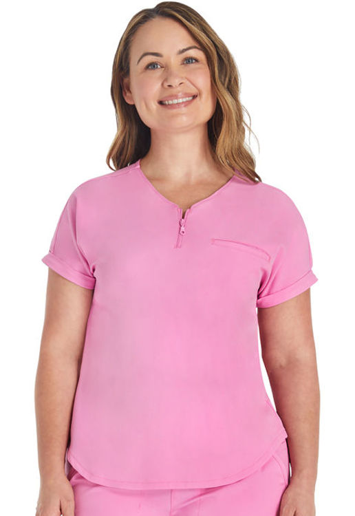 Picture of CKA702 - Zip V-Neck Tuckable Top