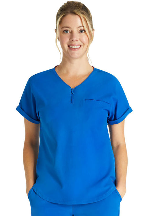 Picture of CKA702 - Zip V-Neck Tuckable Top