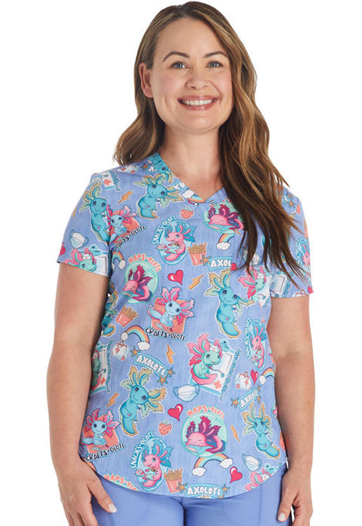 Picture of CK664 - V-Neck Tuckable Print Top