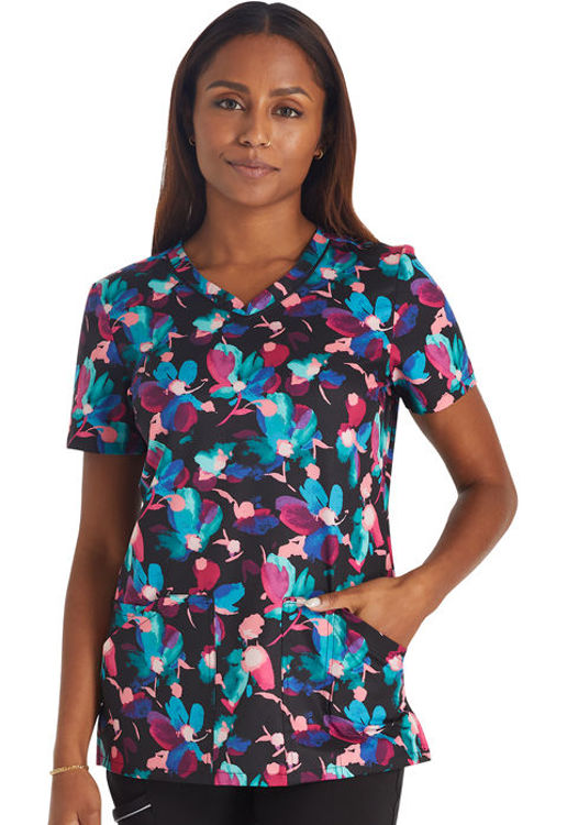 Picture of CK678 - V-Neck Print Top