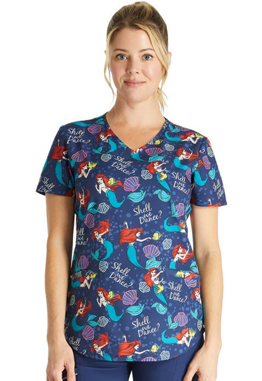 Picture of TF737 - V-Neck Print Top