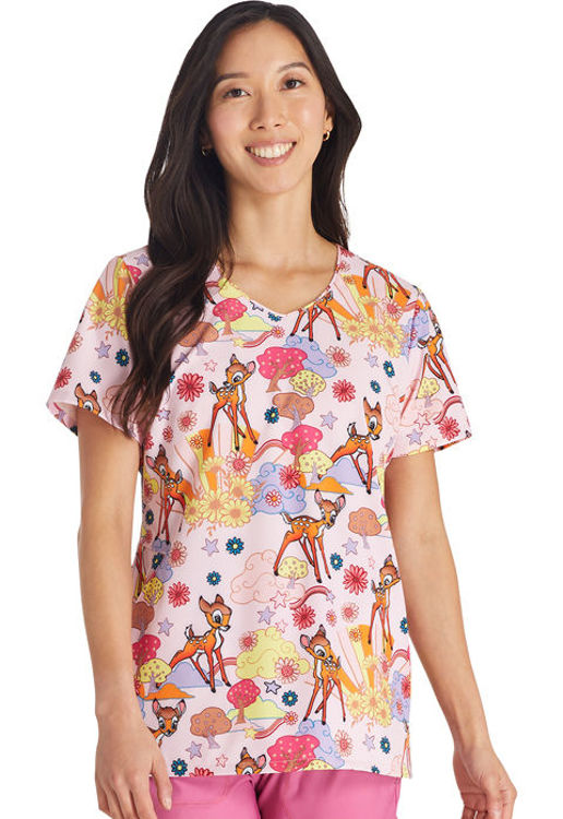 Picture of TF626 - V-Neck Print Top