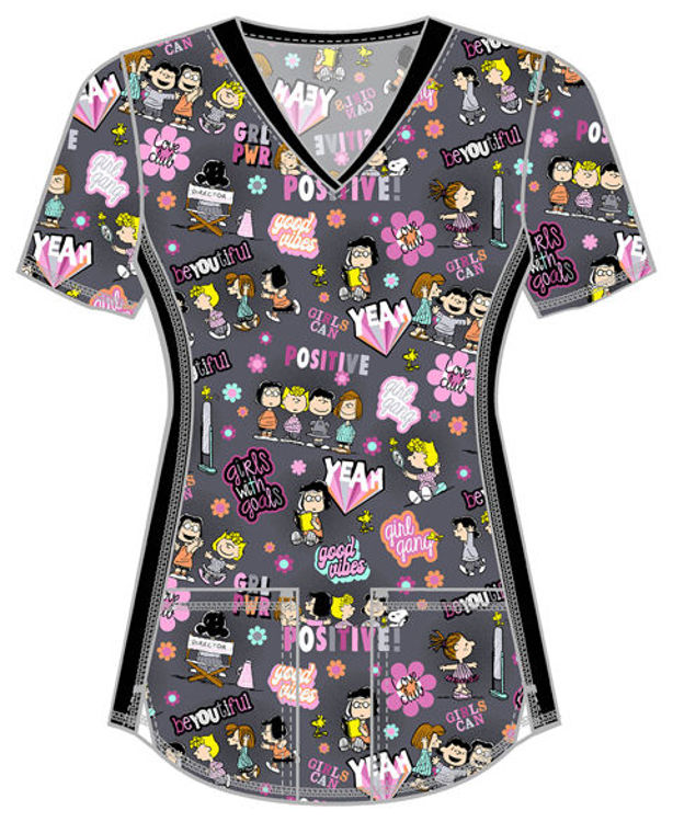 Picture of TF783 - V-Neck Print Top