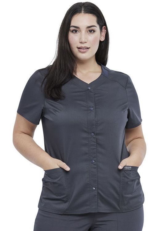 Picture of WW622 - Snap Front V-Neck Top