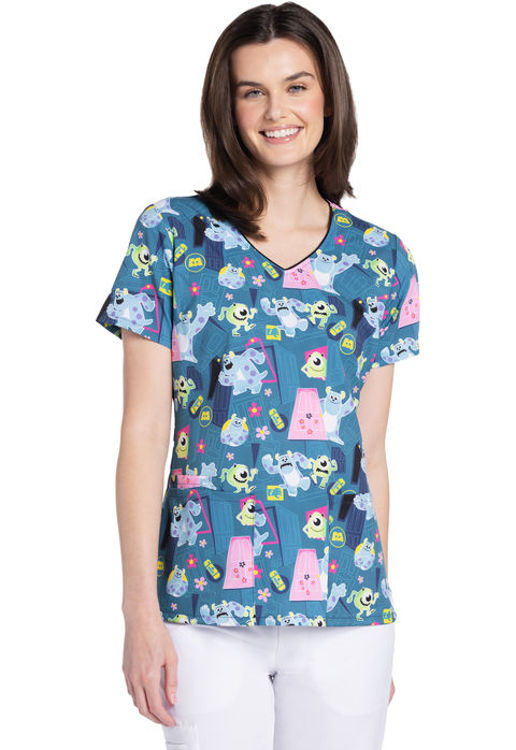 Picture of TF614 - V-Neck Print Top