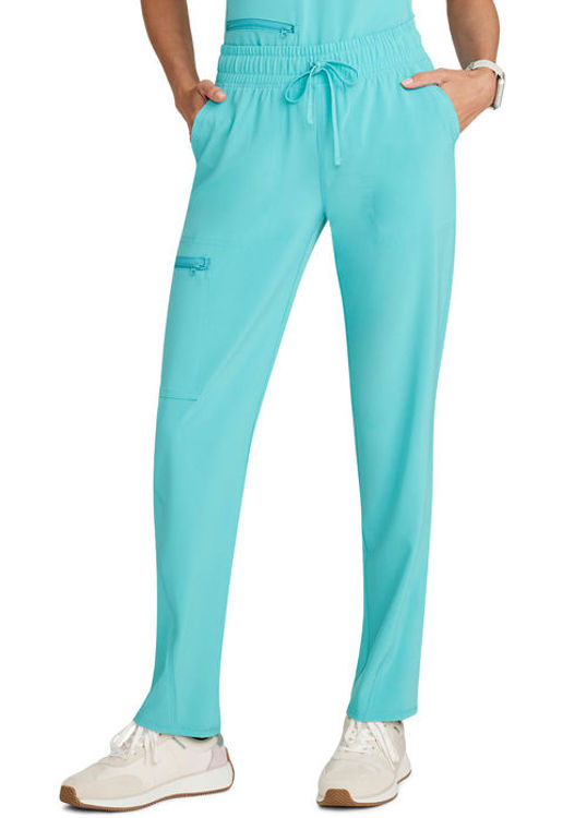 Picture of CKA184 - Mid Rise Drawstring Tapered Leg Pant