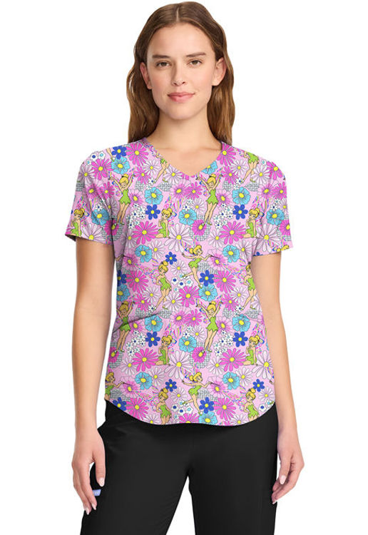 Picture of TF737 - V-Neck Print Top