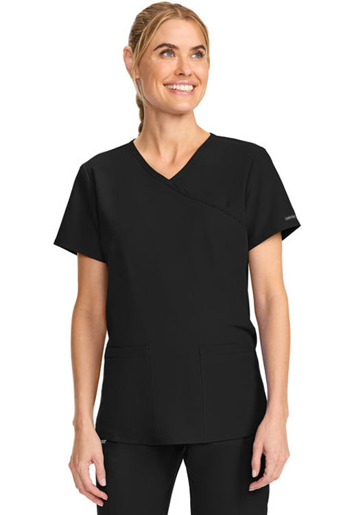 Picture of CK701 - Maternity Mock Wrap V-Neck Top