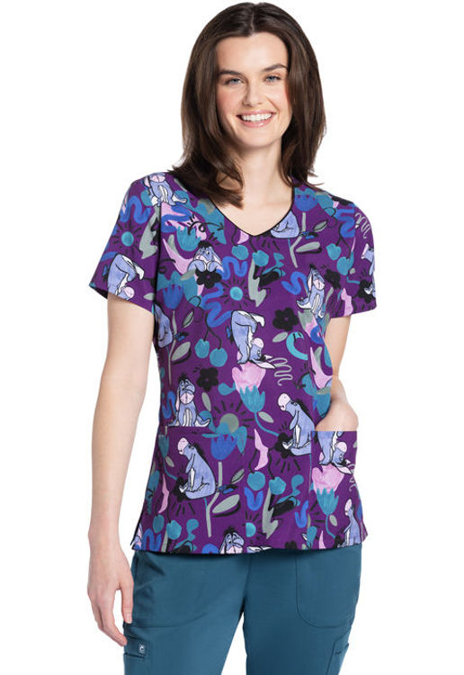 Picture of TF614 - V-Neck Print Top