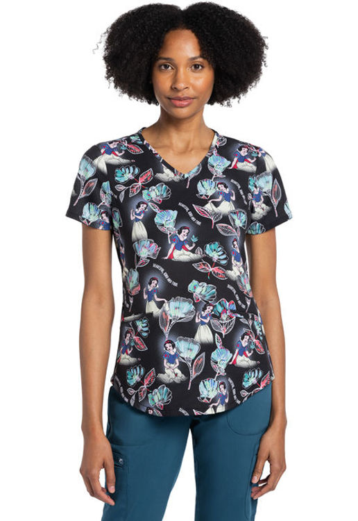 Picture of TF737 - V-Neck Print Top