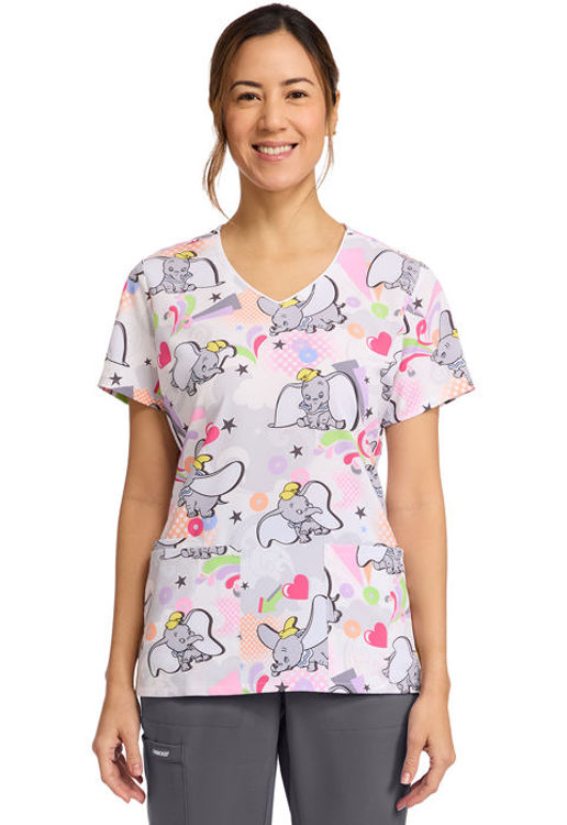 Picture of TF614 - V-Neck Print Top