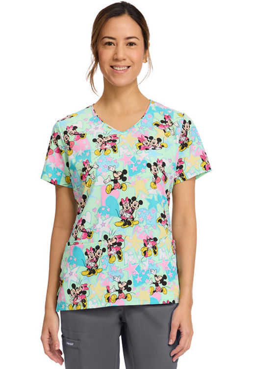 Picture of TF614 - V-Neck Print Top