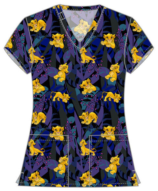 Picture of TF796 - Print V-Neck Top