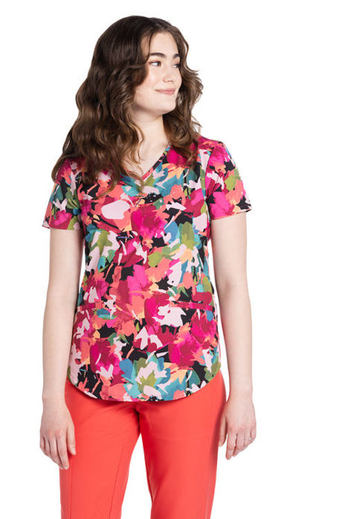 Picture of CK637 - V-Neck Print Top